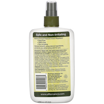 All Terrain, Herbal Armor, Natural Insect Repellent, Deet-Free Pump Spray, 8 fl oz (240 ml)
