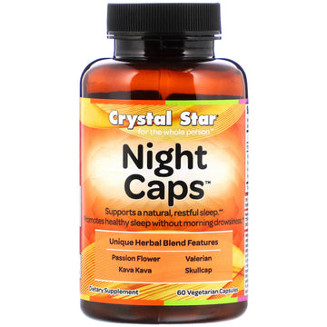 Crystal Star, Night Caps, 60 Vegetarian Capsules