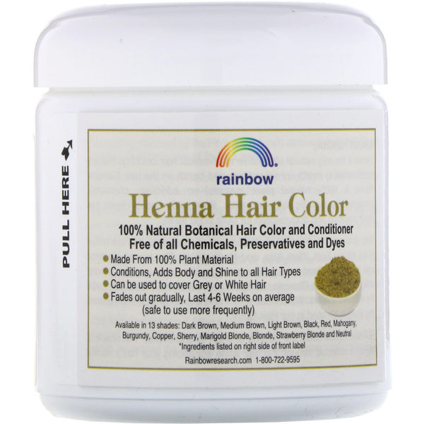 Rainbow Research, Henna, Hair Color and Conditioner, Burgundy (Dark Auburn), 4 oz (113 g) - The Supplement Shop