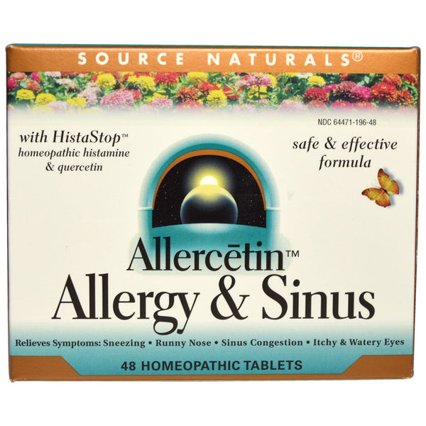 Source Naturals, Allercetin, Allergy & Sinus, 48 Homeopathic Tablets - The Supplement Shop