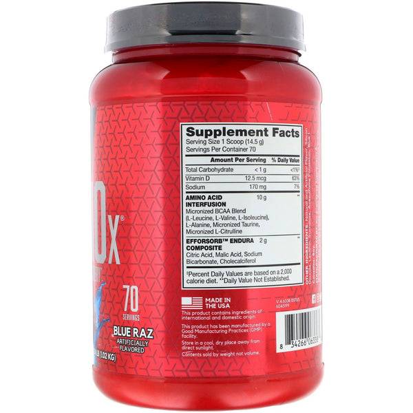 BSN, AminoX, Endurance & Recovery, Blue Raz, 2.24 lb (1.01 kg) - The Supplement Shop
