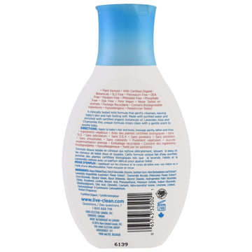 Live Clean, Baby, Gentle Moisture, Tearless Shampoo & Wash, 10 fl oz. (300 ml)