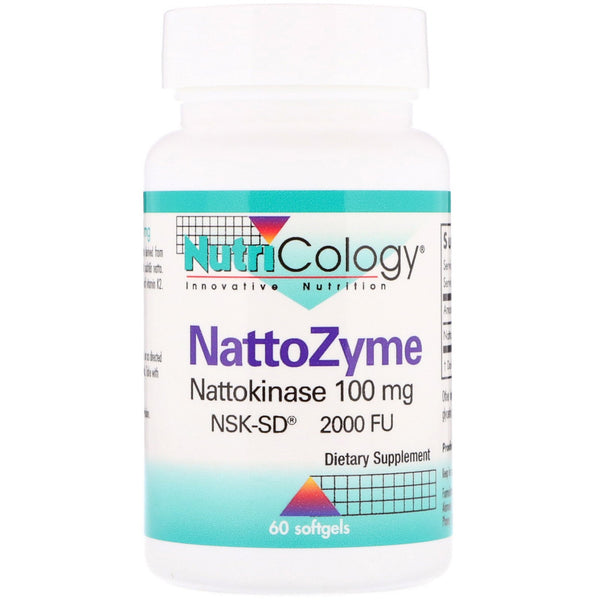 Nutricology, NattoZyme, 100 mg, 60 Softgels - The Supplement Shop