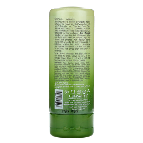 Giovanni, 2chic, Ultra-Moist, Deep Deep Moisture Hair Mask, Avocado & Olive Oil, 5 fl oz (147 ml) - The Supplement Shop