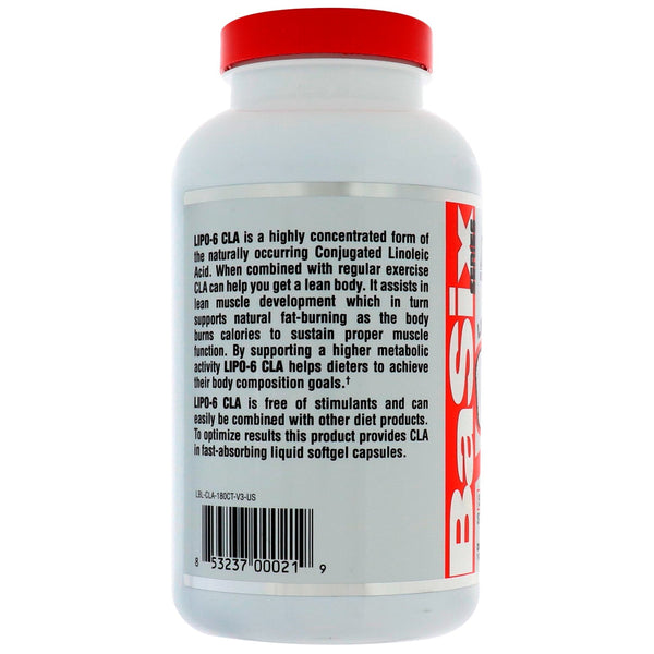 Nutrex Research, Lipo-6 CLA, 180 Softgels - The Supplement Shop