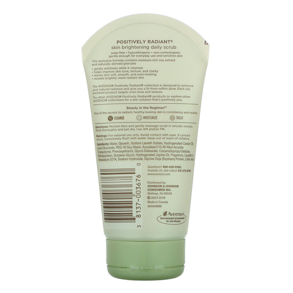 Aveeno, Active Naturals, Positively Radiant, Skin Brightening Daily Scrub, 5.0 oz (140 g) - The Supplement Shop