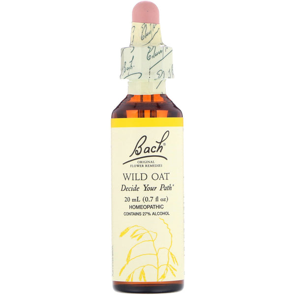 Bach, Original Flower Remedies, Wild Oat, 0.7 fl oz (20 ml) - The Supplement Shop