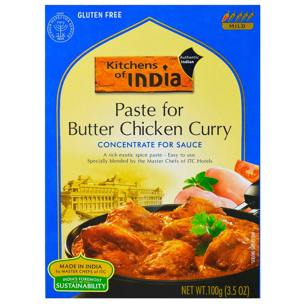 Kitchens of India, Kitchens of India, Paste for Butter Chicken Curry, Concentrate for Sauce, 3.5 oz (100 g), 3.5 oz (100 g) - The Supplement Shop