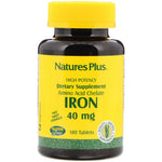 Nature's Plus, Iron, 40 mg, 180 Tablets - The Supplement Shop
