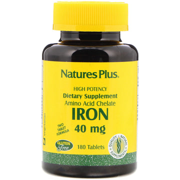Nature's Plus, Iron, 40 mg, 180 Tablets