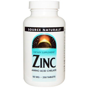 Source Naturals, Zinc, 50 mg, 250 Tablets