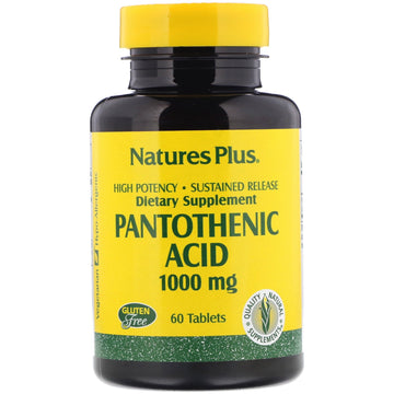Nature's Plus, Pantothenic Acid, 1000 mg, 60 Tablets