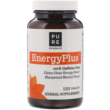 Pure Essence, EnergyPlus, 100% Caffeine Free, 120 Tablets