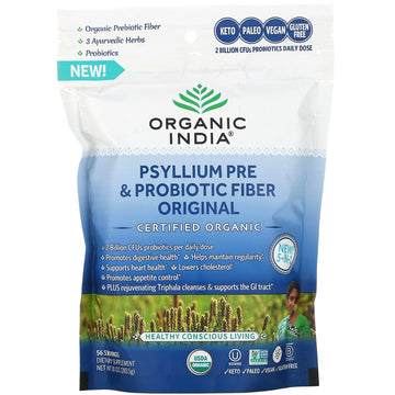 Organic India, Psyllium Pre & Probiotic Fiber, Original, 10 oz (283.5 g)