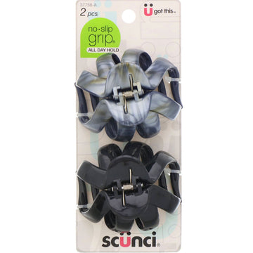 Scunci, No Slip Grip, All Day Hold, Octopus Jaw Clips, 2 Pieces