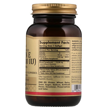 Solgar, Vitamin E, Naturally Sourced, 100 Softgels