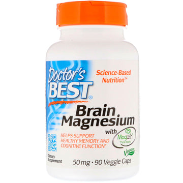 Doctor's Best, Brain Magnesium with Magtein, 50 mg, 90 Veggie Caps