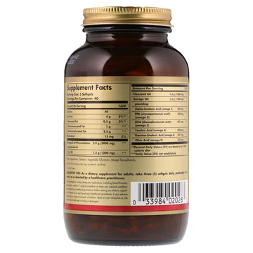 Solgar, Omega 3-6-9, 1,300 mg, 120 Softgels