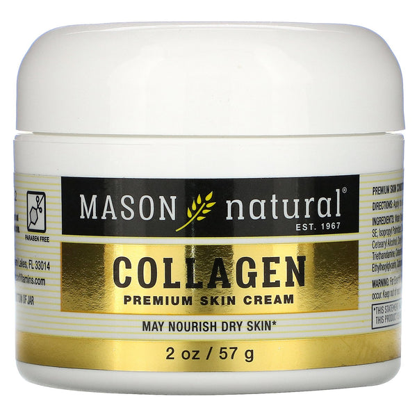 Mason Natural, Collagen Premium Skin Cream, 2 oz (57 g) - The Supplement Shop