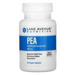 Lake Avenue Nutrition, PEA (Palmitoylethanolamide), 600 mg Per Serving, 30 Veggie Capsules - The Supplement Shop