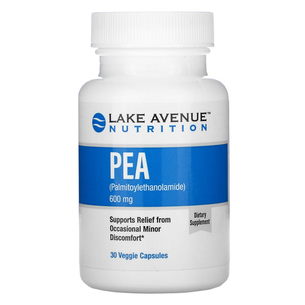 Lake Avenue Nutrition, PEA (Palmitoylethanolamide), 600 mg Per Serving, 30 Veggie Capsules - The Supplement Shop