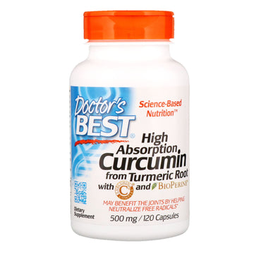 Doctor's Best, Curcumin, High Absorption, 500 mg, 120 Capsules