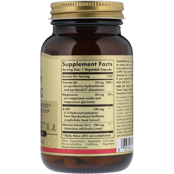 Solgar, 5-HTP, 100 mg, 90 Vegetable Capsules - The Supplement Shop