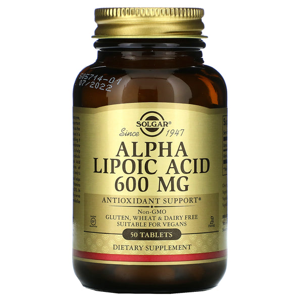 Solgar, Alpha Lipoic Acid, 600 mg, 50 Tablets - The Supplement Shop