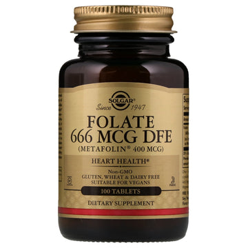 Solgar, Folate as Metafolin, 400 mcg, 100 Tablets