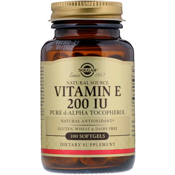 Solgar, Naturally Sourced Vitamin E, 200 IU, 100 Softgels
