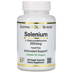 California Gold Nutrition, Selenium, Yeast-Free, 200 mcg, 180 Veggie Capsules - The Supplement Shop
