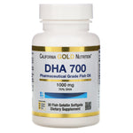 California Gold Nutrition, DHA 700 Fish Oil, Pharmaceutical Grade, 1,000 mg, 30 Fish Gelatin Softgels - The Supplement Shop