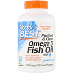 Doctor's Best, Purified & Clear Omega 3 Fish Oil with Goldenomega, 1,000 mg, 120 Marine Softgels - The Supplement Shop