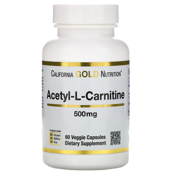 California Gold Nutrition, Acetyl-L-Carnitine, 500 mg, 60 Veggie Capsules