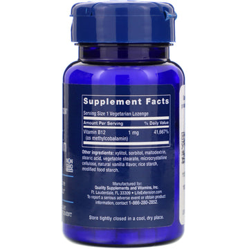Life Extension, Methylcobalamin, 1 mg, 60 Vegetarian Lozenges