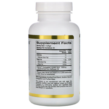 California Gold Nutrition, CLA, Clarinol, Conjugated Linoleic Acid, 1,000 mg, 90 Softgels