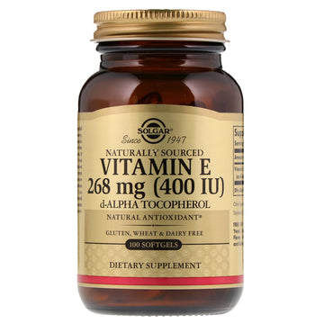 Solgar, Vitamin E, Naturally Sourced, 268 mg (400 IU), 100 Softgels