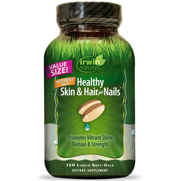 Irwin Naturals, Healthy Skin & Hair Plus Nails, 120 Liquid Soft-Gels - The Supplement Shop