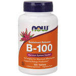 Now Foods, B-100, Sustained Release, 100 Tablets - The Supplement Shop