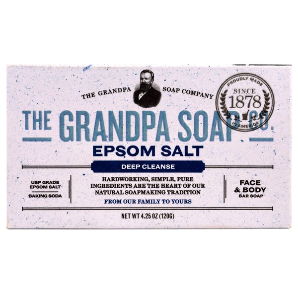 Grandpa's, Face & Body Bar Soap, Deep Cleanse, Epsom Salt, 4.25 oz (120 g) - The Supplement Shop