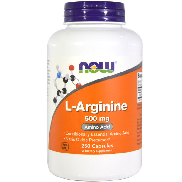 Now Foods, L-Arginine, 500 mg, 250 Capsules - The Supplement Shop