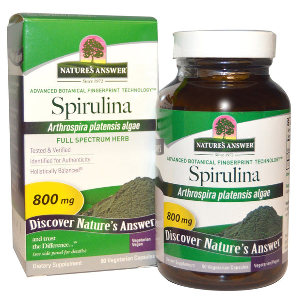 Nature's Answer, Spirulina, 800 mg, 90 Vegetarian Capsules - The Supplement Shop