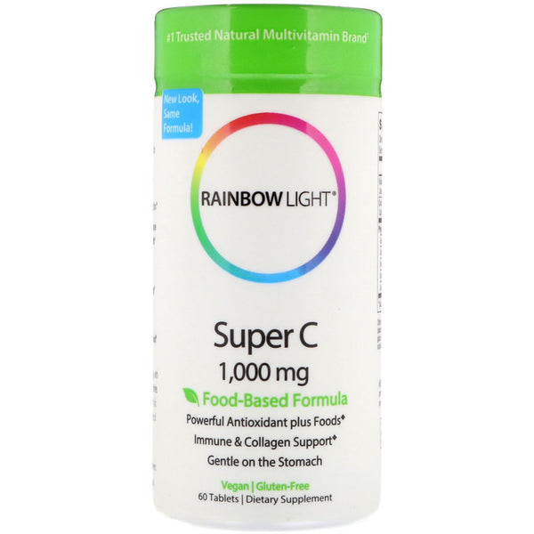 Rainbow Light, Super C, 1,000 mg, 60 Tablets - The Supplement Shop