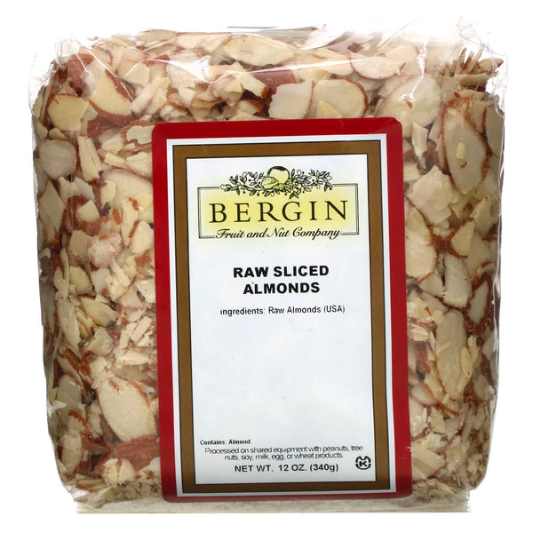 Bergin Fruit and Nut Company, Raw Sliced Almonds, 12 oz (340 g) - The Supplement Shop