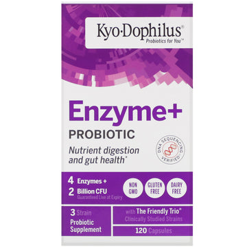Kyolic, Kyo-Dophilus, Enzyme+ Probiotic, 120 Capsules