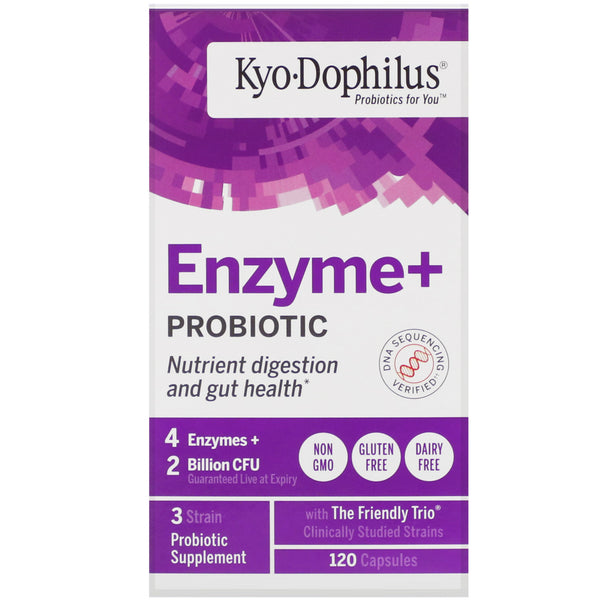 Kyolic, Kyo-Dophilus, Enzyme+ Probiotic, 120 Capsules - The Supplement Shop