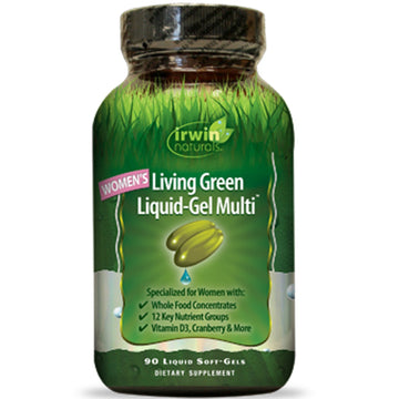 Irwin Naturals, Women's Living Green Liquid-Gel Multi, 90 Liquid Soft-Gels