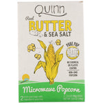 Quinn Popcorn, Real Butter & Sea Salt, 2 Bags, 3.5 oz (98 g) Each - The Supplement Shop