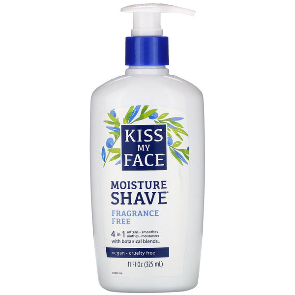 Kiss My Face, Moisture Shave, Fragrance Free, 11 fl oz (325 ml) - The Supplement Shop