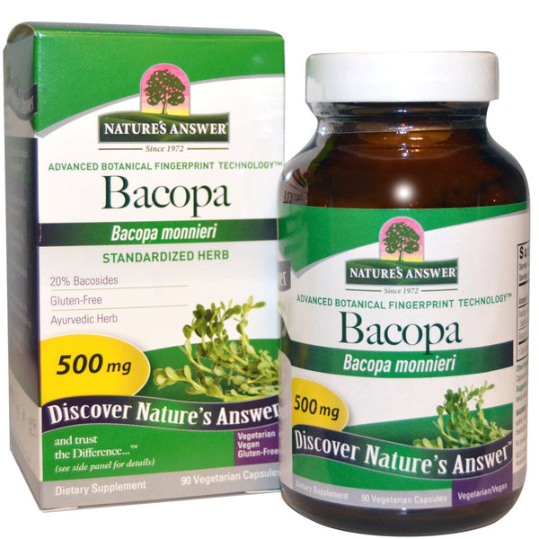 Nature's Answer, Bacopa, 500 mg, 90 Vegetarian Capsules - The Supplement Shop